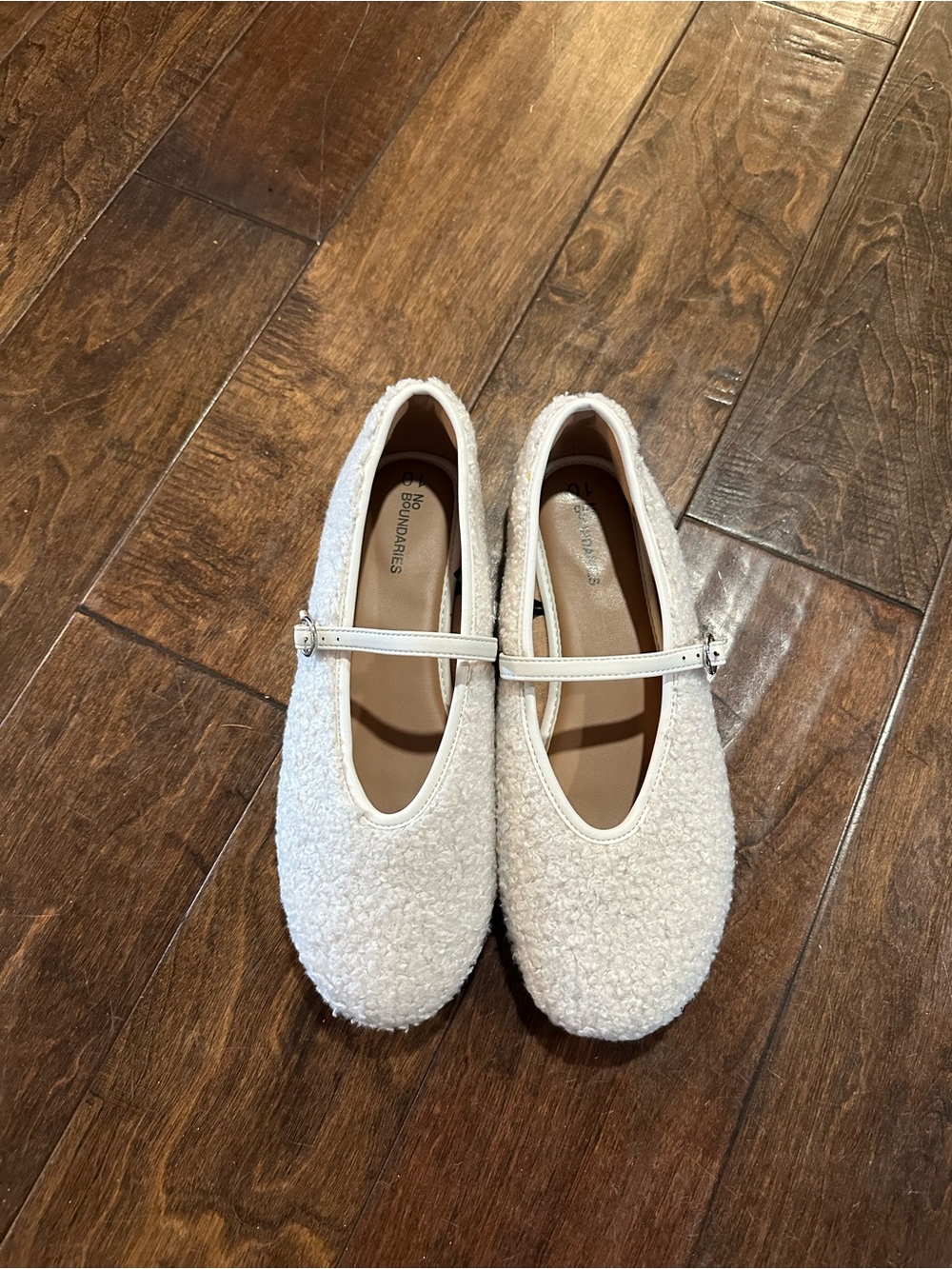No Boundaries Cream Mary Jane Ballet Flats for Kids